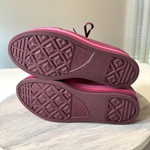 Miley Cyrus Converse All Star Velvet Glitter Pink Platform Sneakers Women’s 7 - Picture 9 of 11